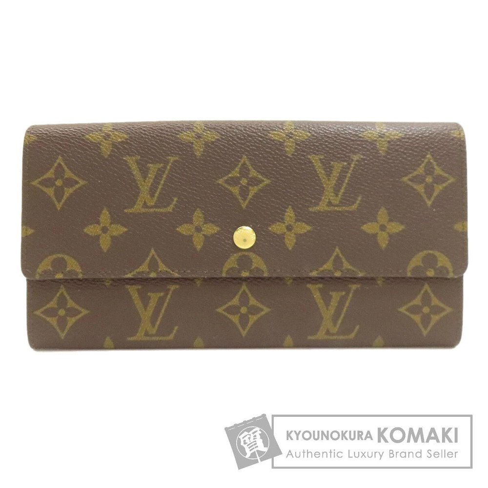 Louis Vuitton Pochette Portemonnaie Credit Long Wallet coin Monogram Canvas